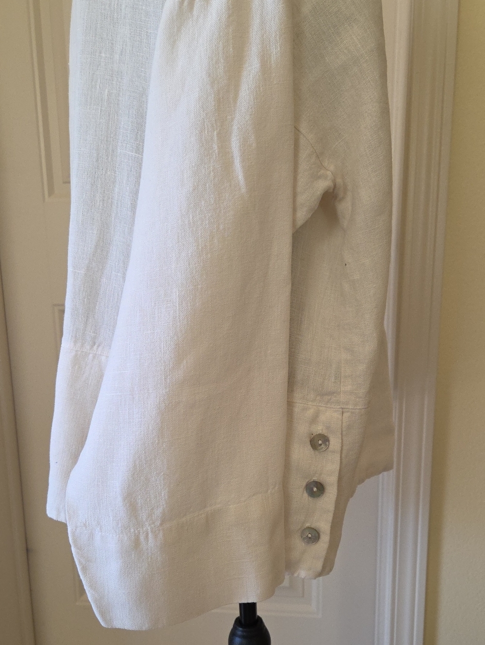 Bryn Walker White Linen Lagenlook Top, Size XXL - Picture 5 of 11